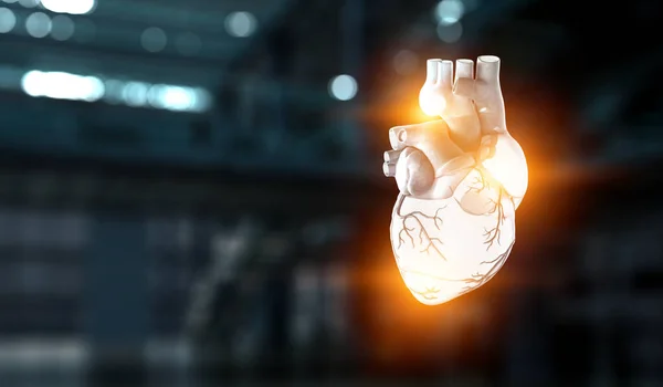 Καινοτόμος ιατρική έννοια. Σύμβολο καρδιάς — Φωτογραφία Αρχείου