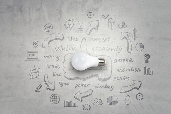Зображення лампочки як символ інновацій — стокове фото