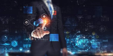 İş ve yenilik kavramı. Karışık medya. Karışık ortam