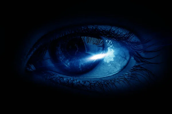 Imagen macro del ojo humano — Foto de Stock