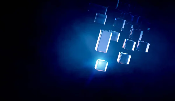 Glowing cubes. Innovation and creativity concept. — Stock Photo, Image