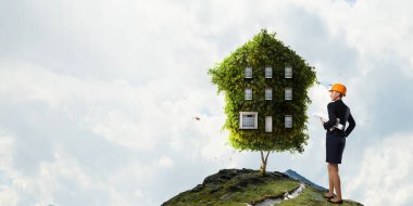 Emlak konsepti. Karışık ortam