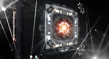 Teknoloji ve yenilik kavramı. Karışık ortam