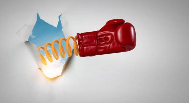 Kırmızı boks eldiveni. - Evet. Karışık ortam