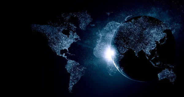Concetto di tecnologie globali. Elementi dell'immagine forniti dalla NASA — Foto Stock