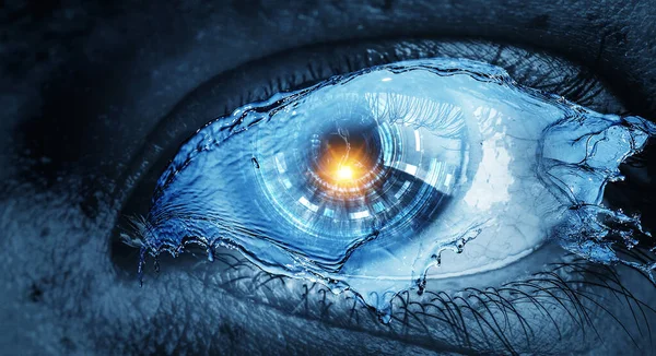 İnsan gözünün makro görüntüsü — Stok fotoğraf