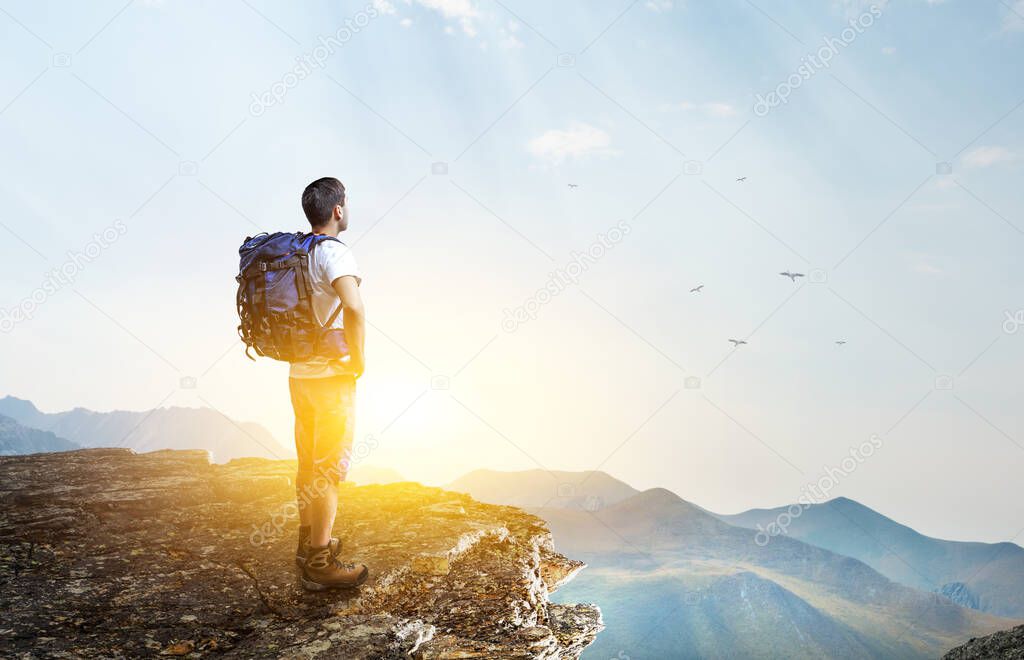 Young traveler exploring the world concept