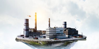 Tütsülenmiş endüstriyel enerji santrali