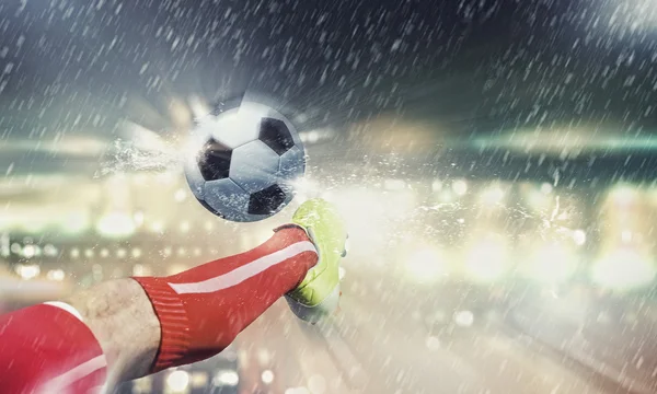 Football kick — Stock Photo, Image