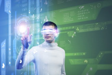 ortam ekran simgesi dokunmadan adam