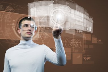 ortam ekran simgesi dokunmadan adam