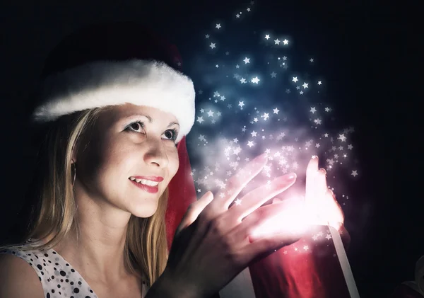 Santa mujer en sombrero — Foto de Stock