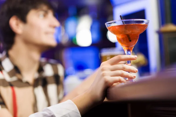 Couple in bar — Stock Photo, Image