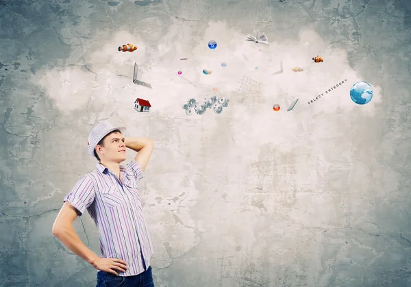 Hombre soñando con el futuro — Foto de Stock