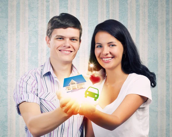 Happy young couple — Stock Photo, Image