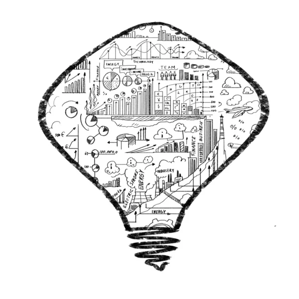 電球の概念図 — ストック写真