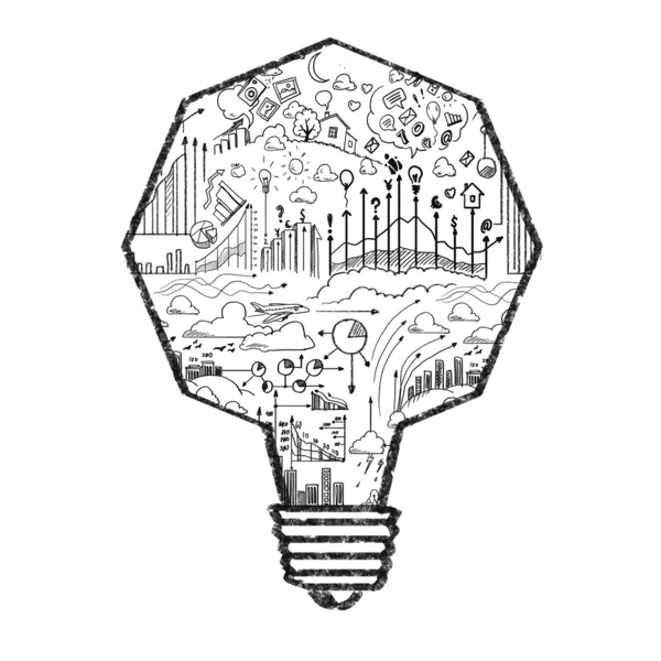 電球の概念図 — ストック写真