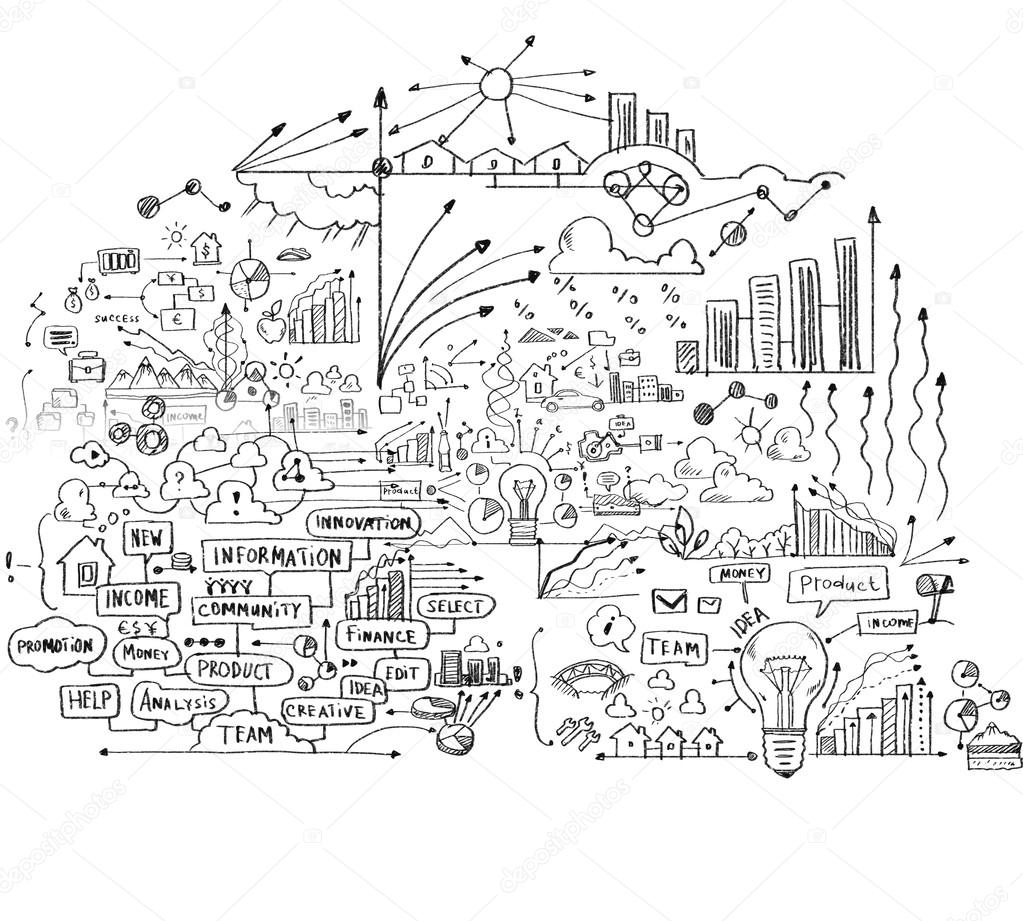 Business sketches background