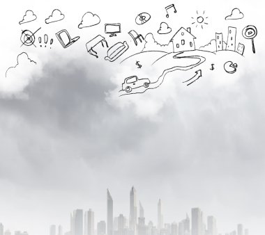 Kroki görüntü hayat kavramları ile