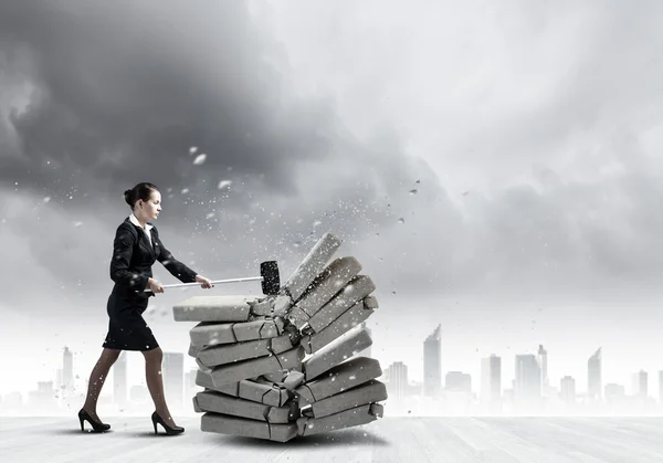 Determined business lady — Stock Photo, Image