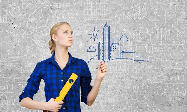 Young woman mechanic — Stock Photo, Image