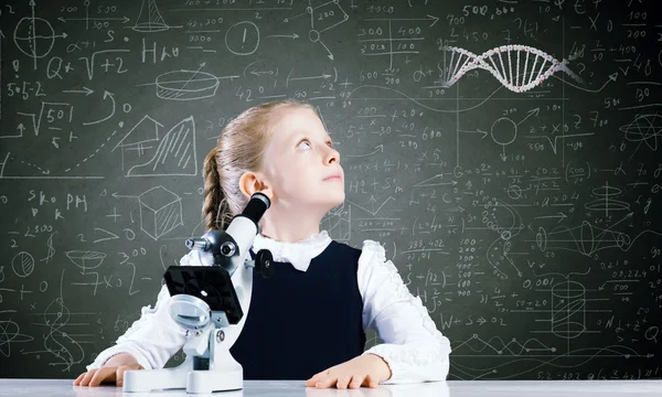 School girl at lesson — Stock Photo, Image