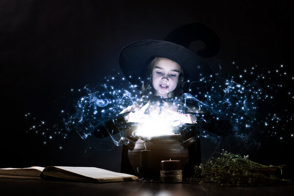 Witch reading conjure
