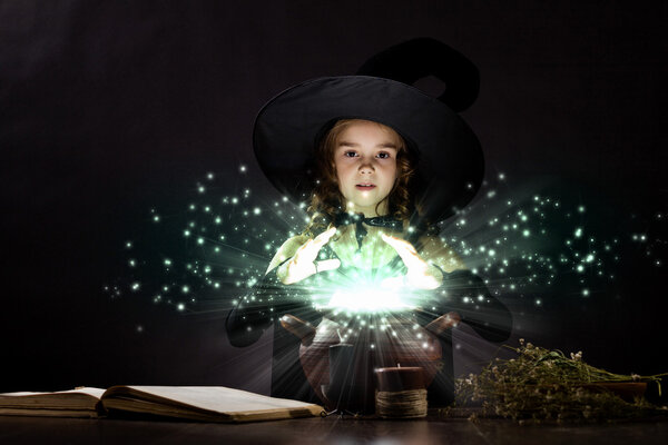 Witch reading conjure