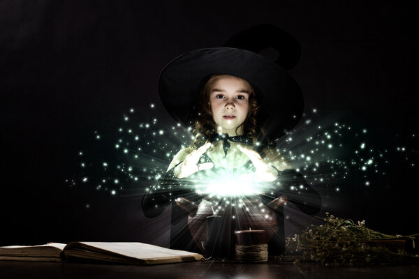 Witch reading conjure