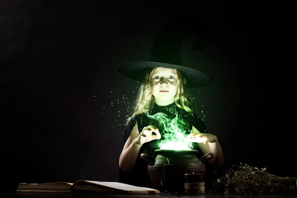 Little Halloween witch — Stock Photo, Image