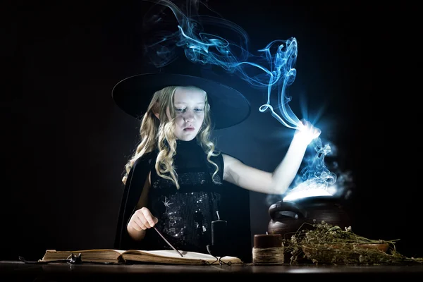 Little Halloween witch — Stock Photo, Image