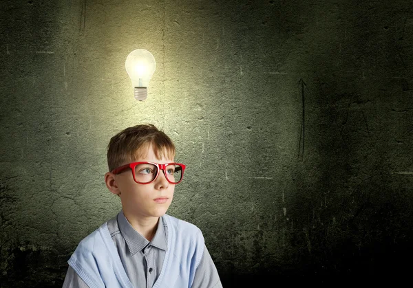 Schüler hat Idee — Stockfoto