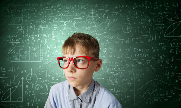 Schoolboy in glasses