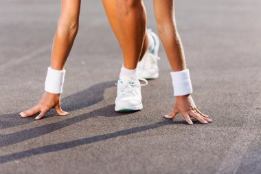 Spor kadın başlangıç poz