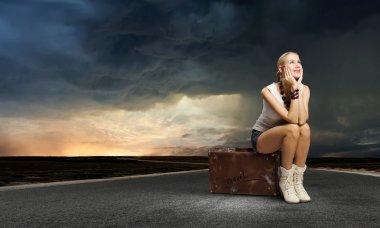 genç kadın seyahat