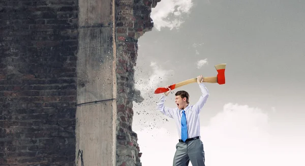 Man with axe — Stock Photo, Image