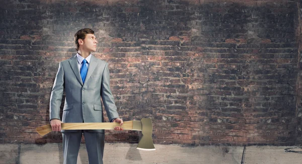 Man with axe — Stock Photo, Image