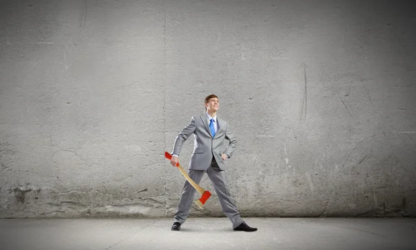 Man with axe — Stock Photo, Image