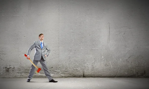 Man with axe — Stock Photo, Image