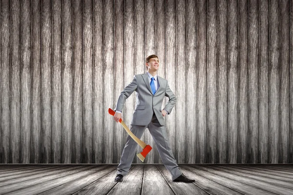 Man with axe — Stock Photo, Image