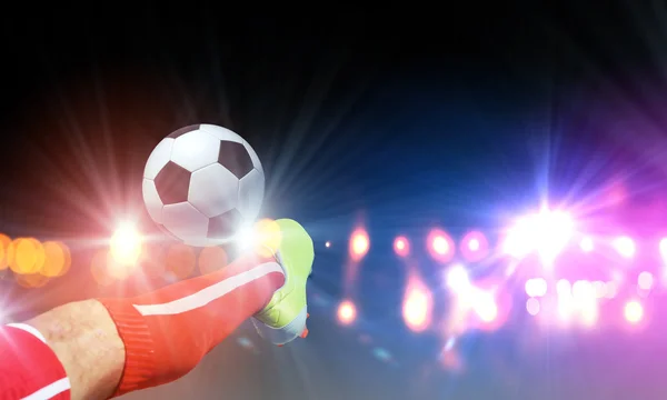 Voetbal kick — Stockfoto