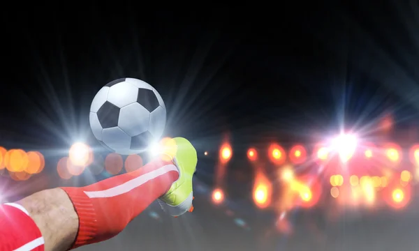 Football kick — Stock Photo, Image