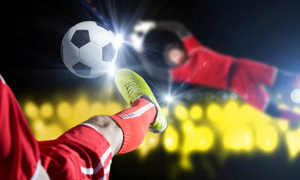 Football kick — Stock Photo, Image