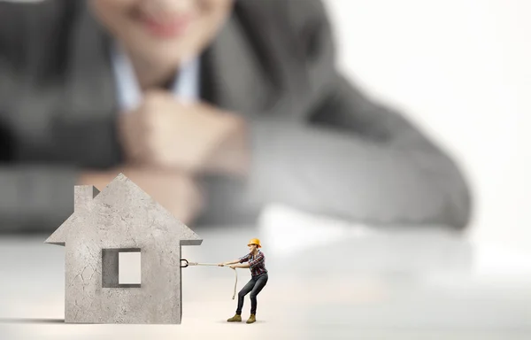 Woman builder — Stock Photo, Image