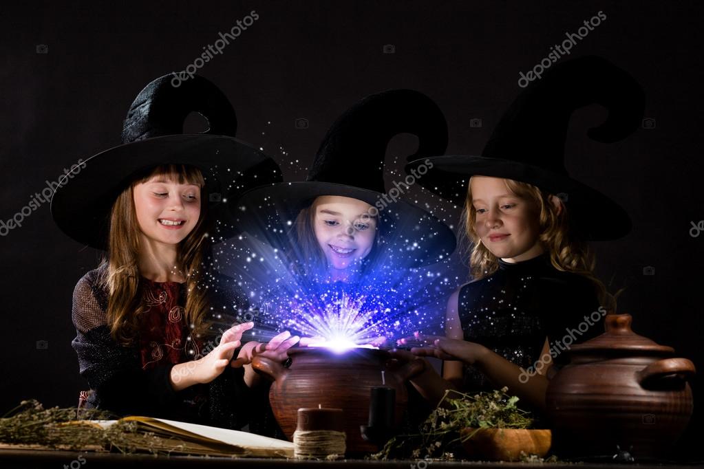 Little witches — Stock Photo © SergeyNivens 53045451