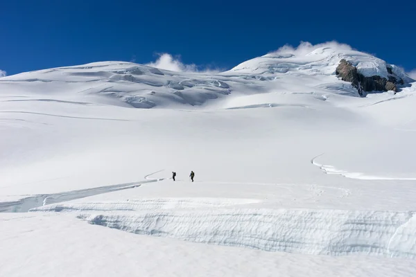 人和新西兰的阿尔卑斯山 — 图库照片