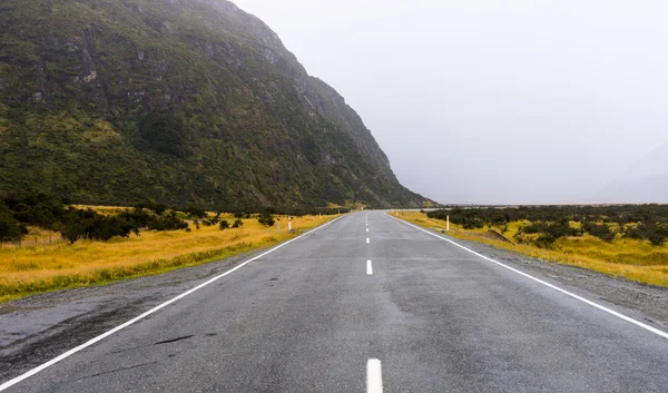 Nouvelle-Zélande Alpes et route — Photo