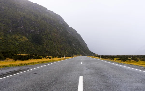 Nouvelle-Zélande Alpes et route — Photo
