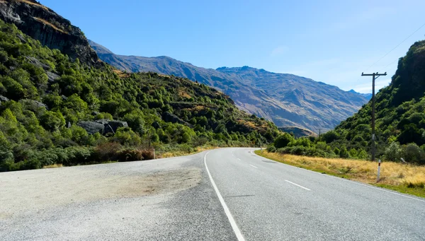 Alpes e estradas da Nova Zelândia — Fotografia de Stock