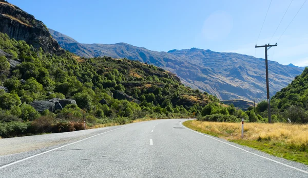 Nouvelle-Zélande Alpes et route — Photo